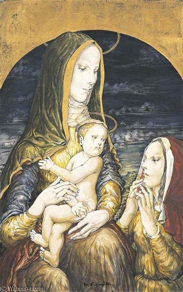 Madone (3 Figures) — Léonard Tsuguharu Foujita