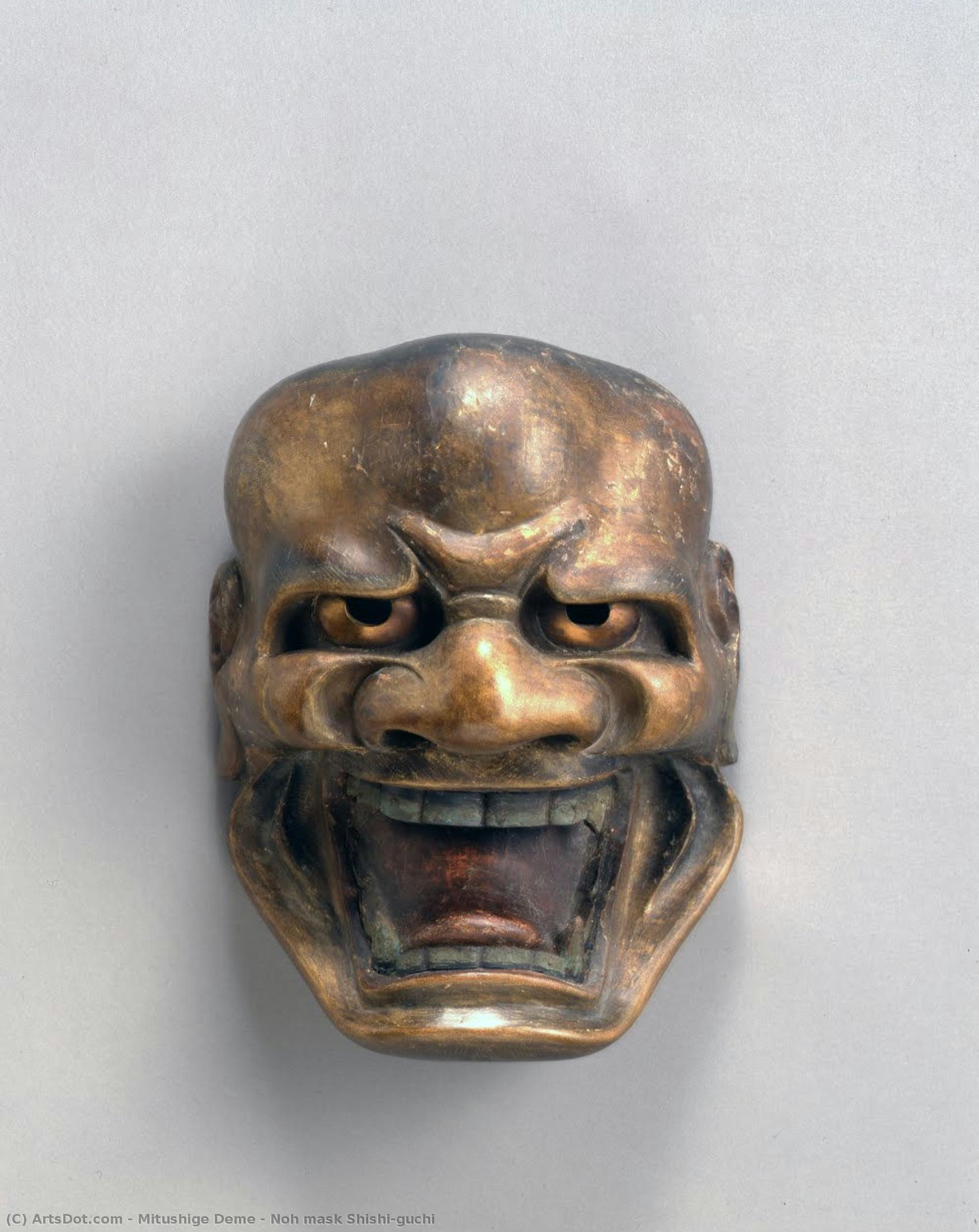 Noh Mask Shishi-guchi — Mitushige Deme