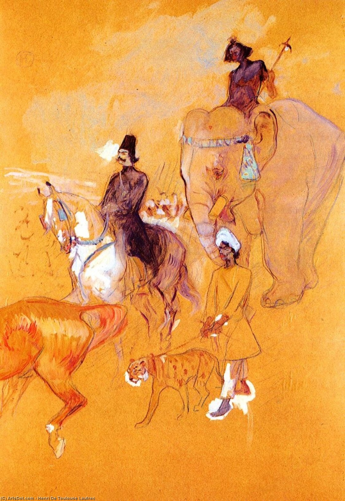 The Procession Of The Raja — Comte Henri Marie Raymond De Toulouse-lautrec-monfa
