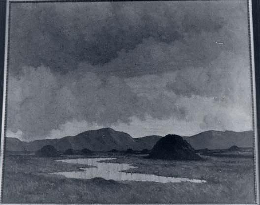 Landscape With Haystack, (painting) — Paul Henry