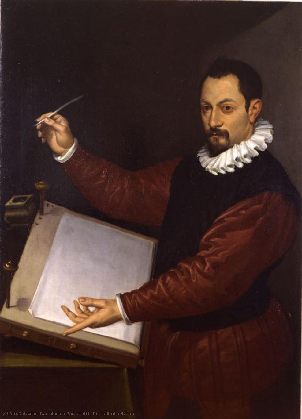 Portrait Of A Scribe — Bartolomeo Passerotti