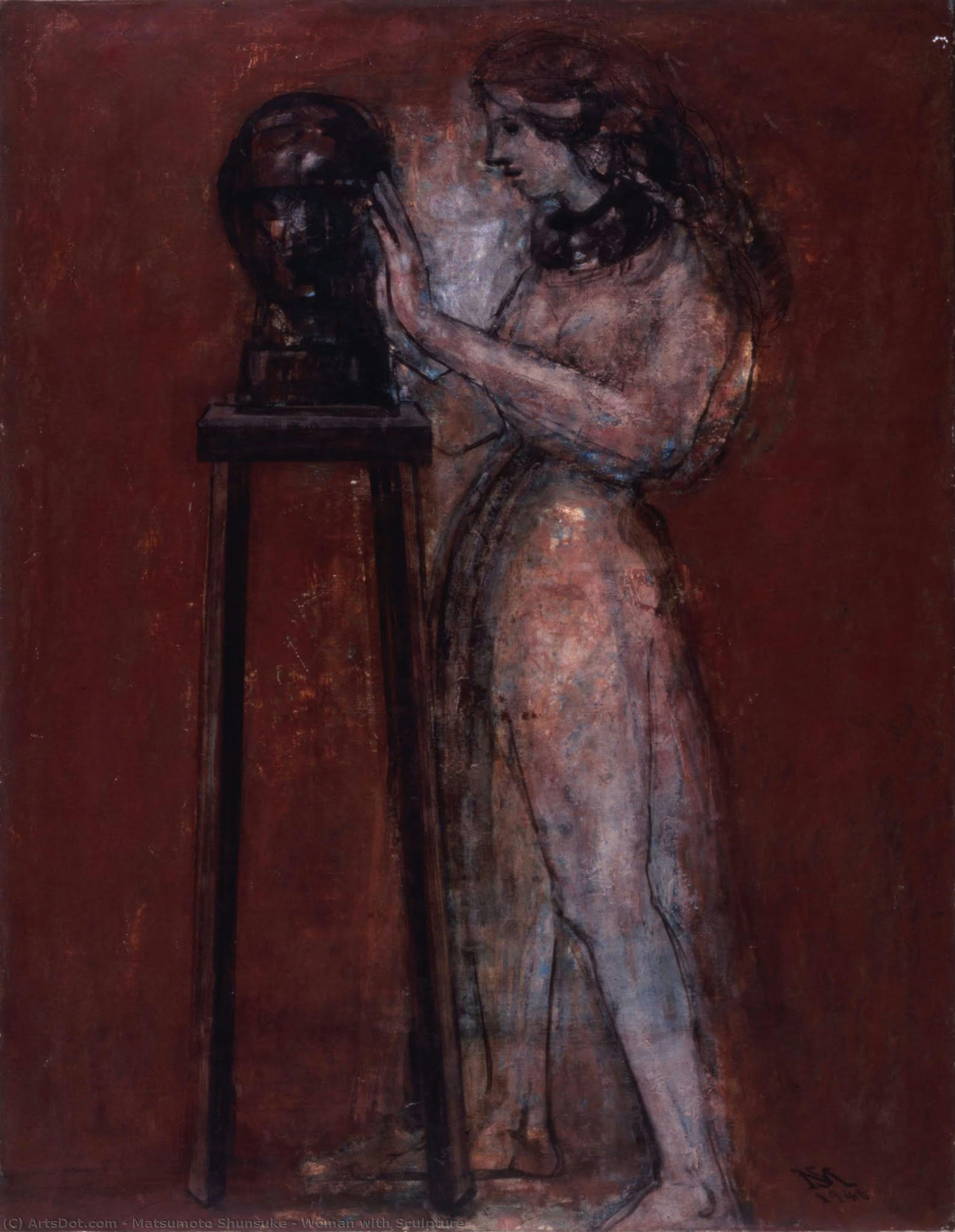Woman With Sculpture — Matsumoto Shunsuke