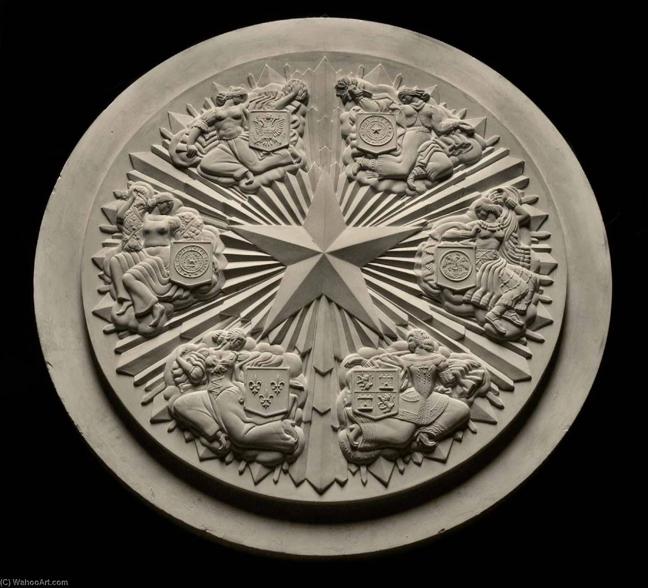 Texas Medallion Medal (design For Obverse) — Joseph Emile Renier