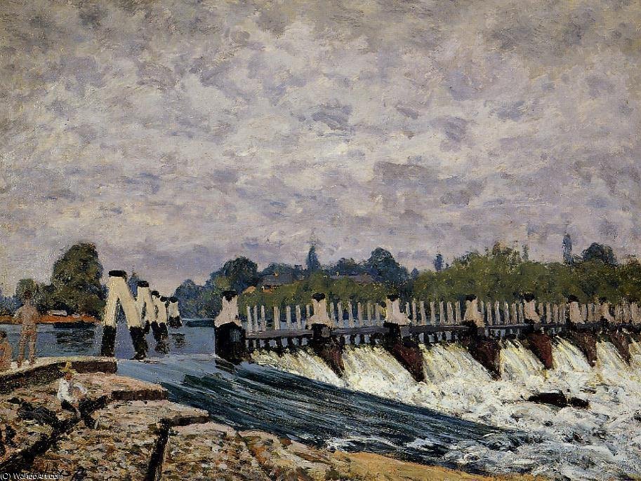 Molesey Weir - Morning — Alfred Sisley