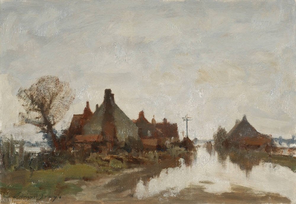 Flooded Road At Beccles, Suffolk — Edward Seago
