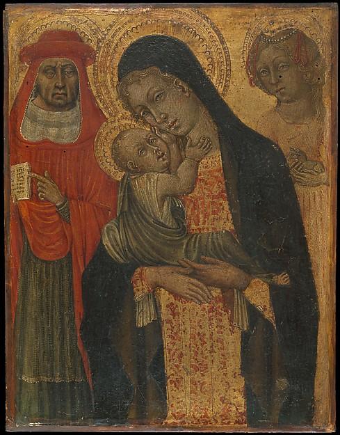 Madonna And Child With Saints Jerome And Agnes — Giovanni Di Paolo Di Grazia
