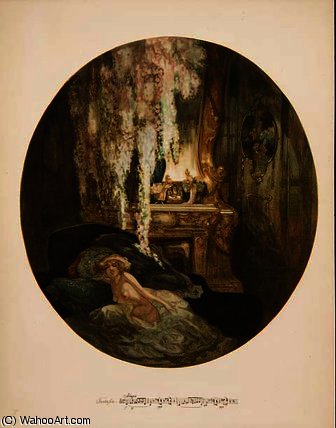 Nude Woman In Her Boudoir — Franz Von Bayros