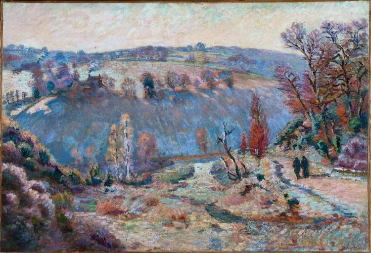 Valley Of The Sédelle At Pont Charraud; White Frost — Ferdinand Guillaumin