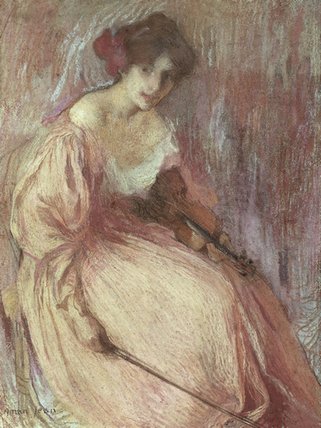 The Young Violinist — Edmond-françois Aman-jean