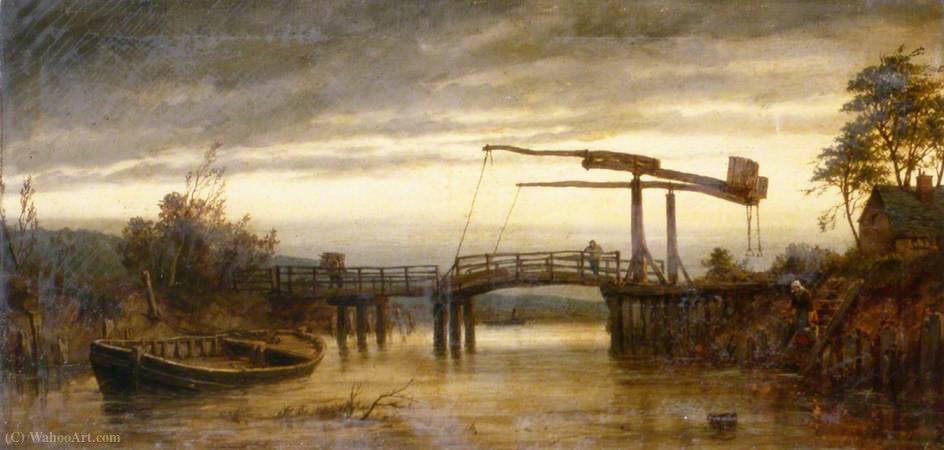 Old Drawbridge On The Ouse At Barcombe, East Sussex — Richard Henry Nibbs
