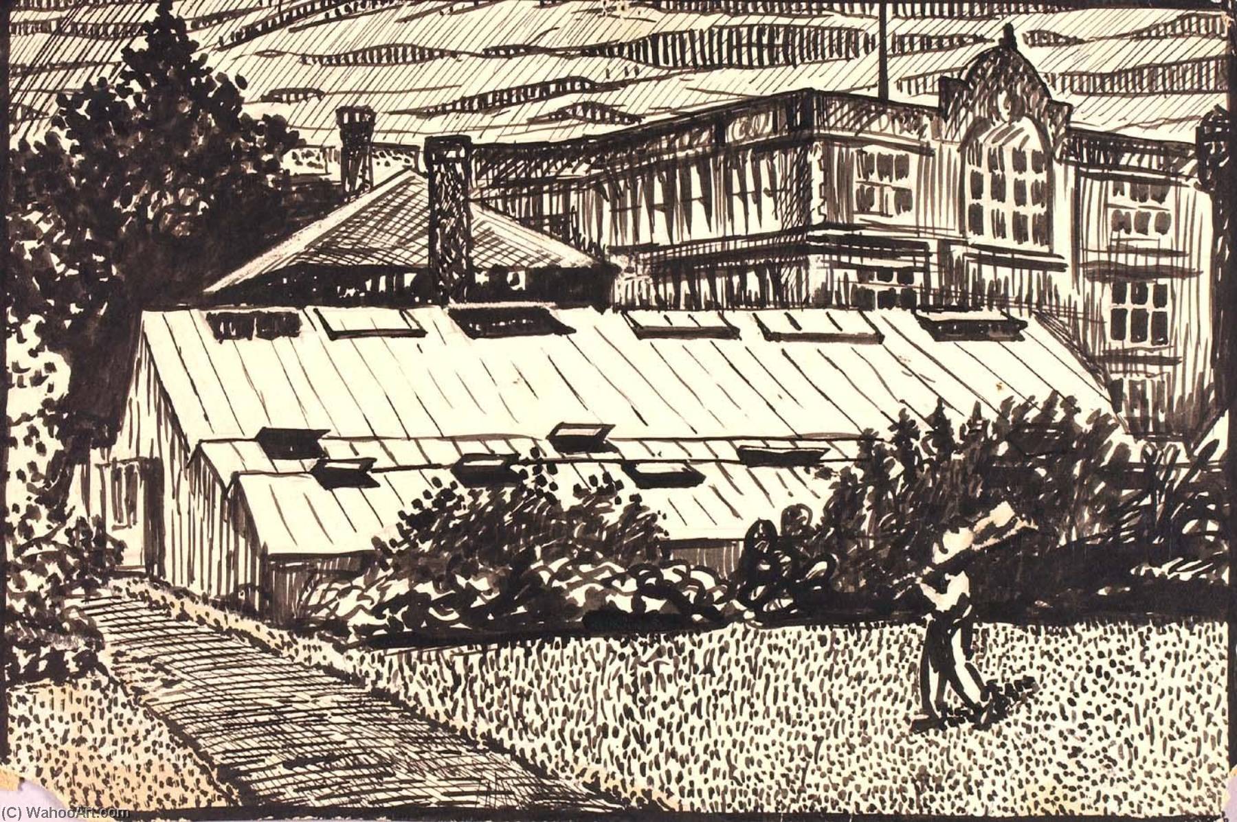 Untitled (figure And Buildings) — Henry Lyman Saÿen