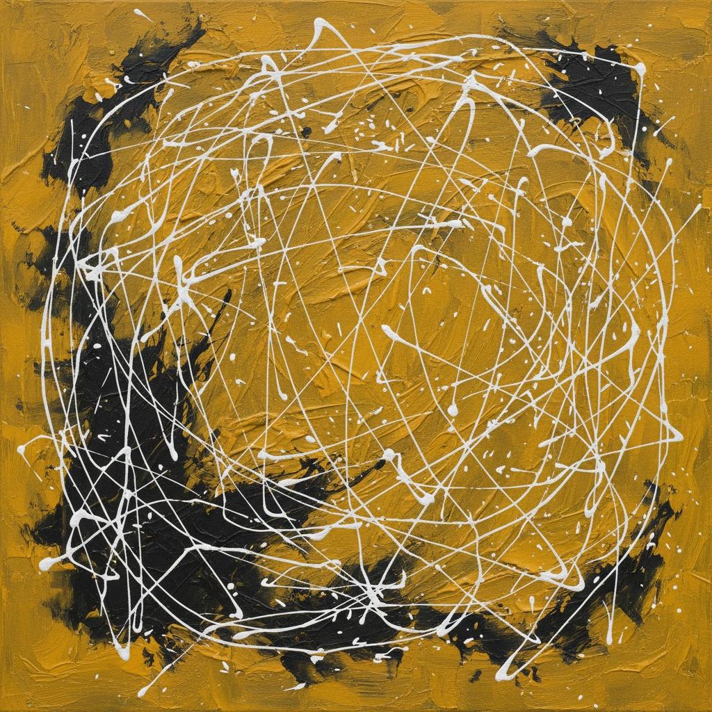 Celestial Kineticism: An Expansive Halo Of Ochre, Shadow, And White Impasto — Laurent Lefèvre