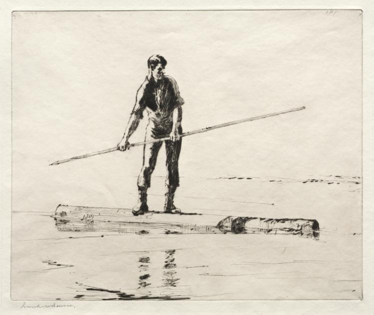 Log Driver — Frank Weston Benson