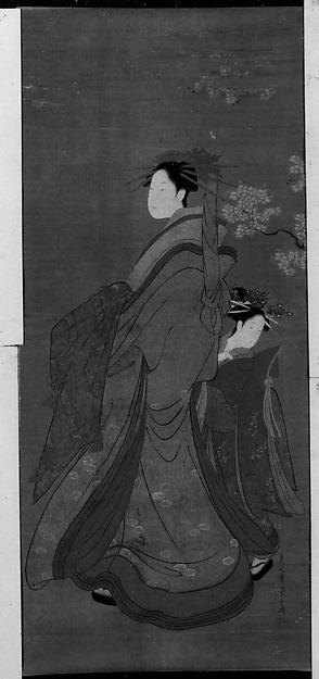 Courtesan And Attendant — Chobunsai Eishi
