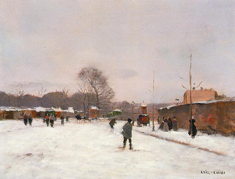 Paris In Winter — Dit Luigi Loir Aloys François Joseph Loir