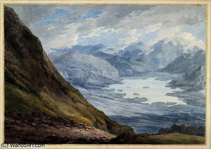 View From Skiddaw Over Derwentwater — Thomas Hearne