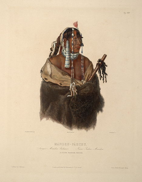 Mandeh-pahchu A Young Mandan Indian — Karl Bodmer