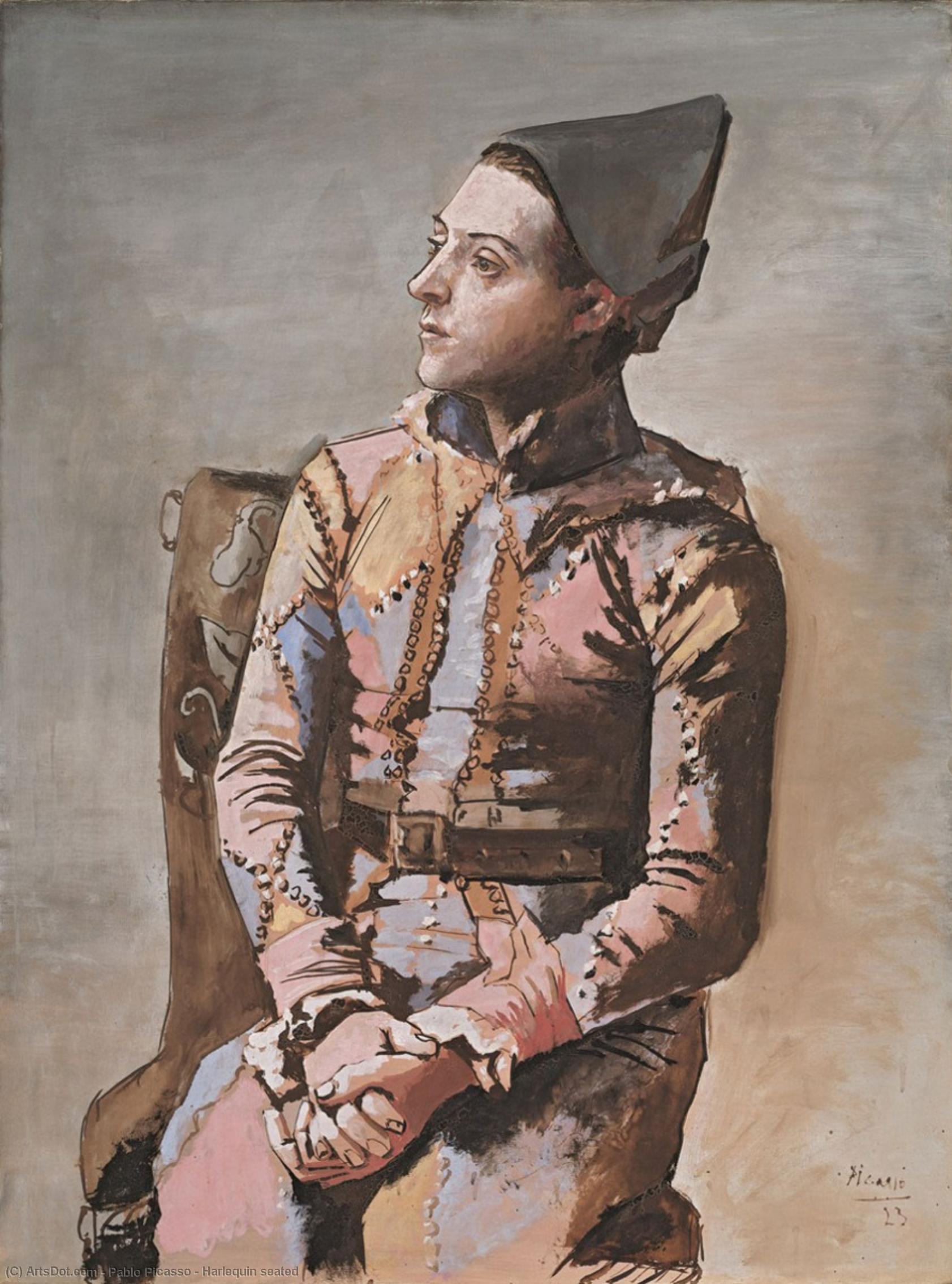 Harlequin Seated — パブロ・ピカソ
