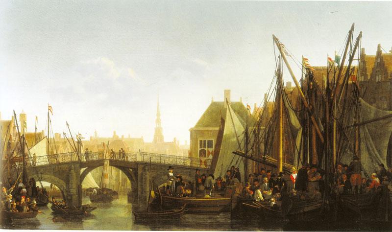 Dordrecht With The Apple Market And The Oude Haven — Abraham Pietersz Van Calraet