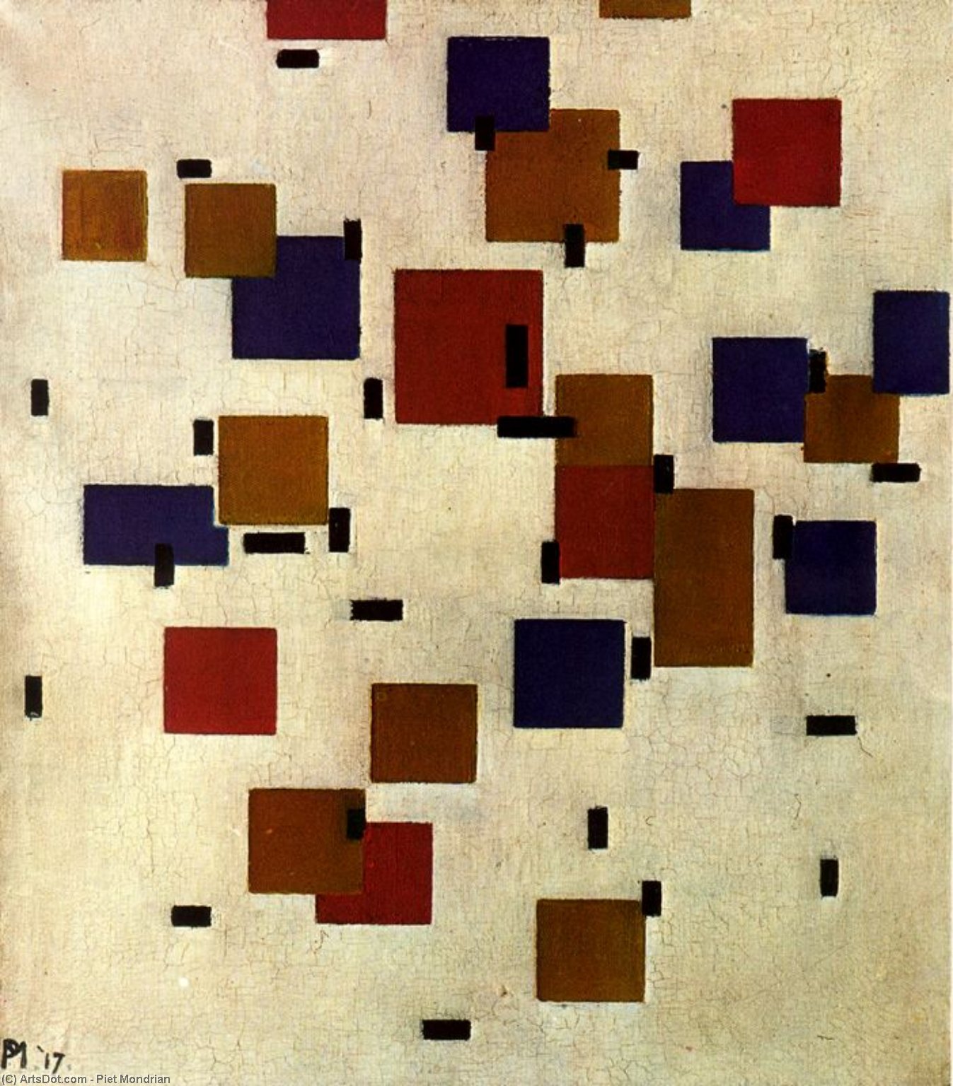 Composition With Planes Of Pure Color On A White Background — Piet Mondrian