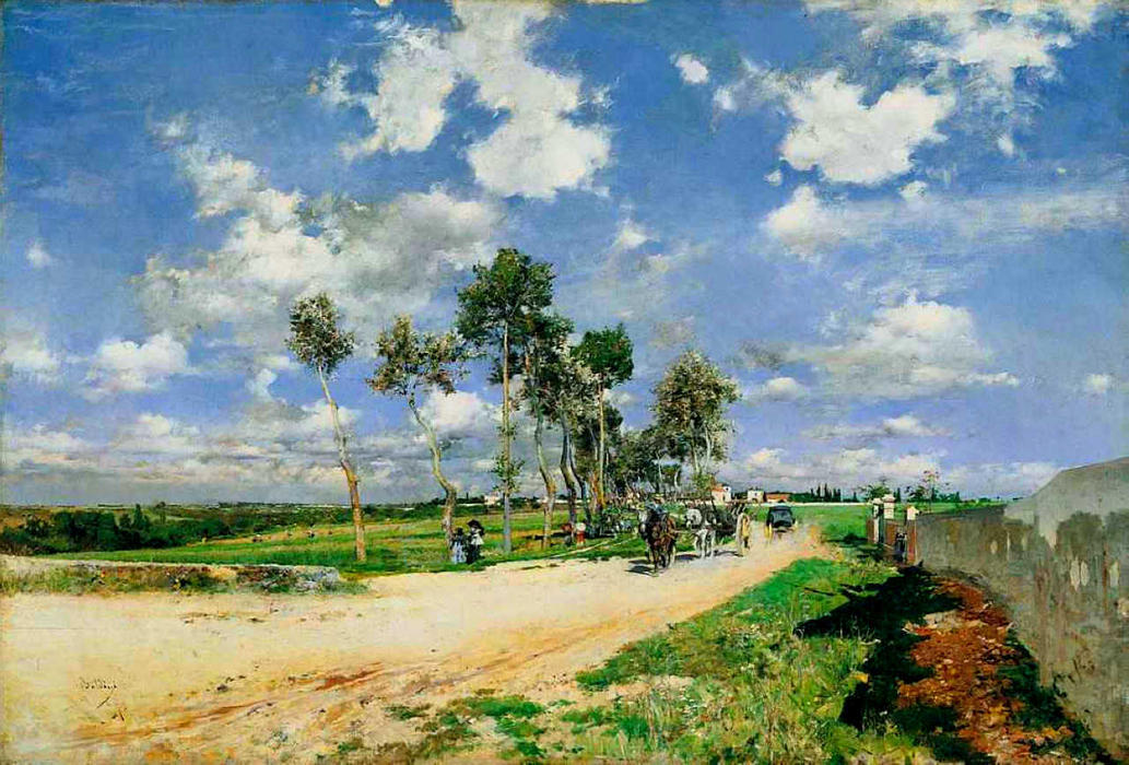 The Great Road In The Villas Combes — Ђовани Болдини