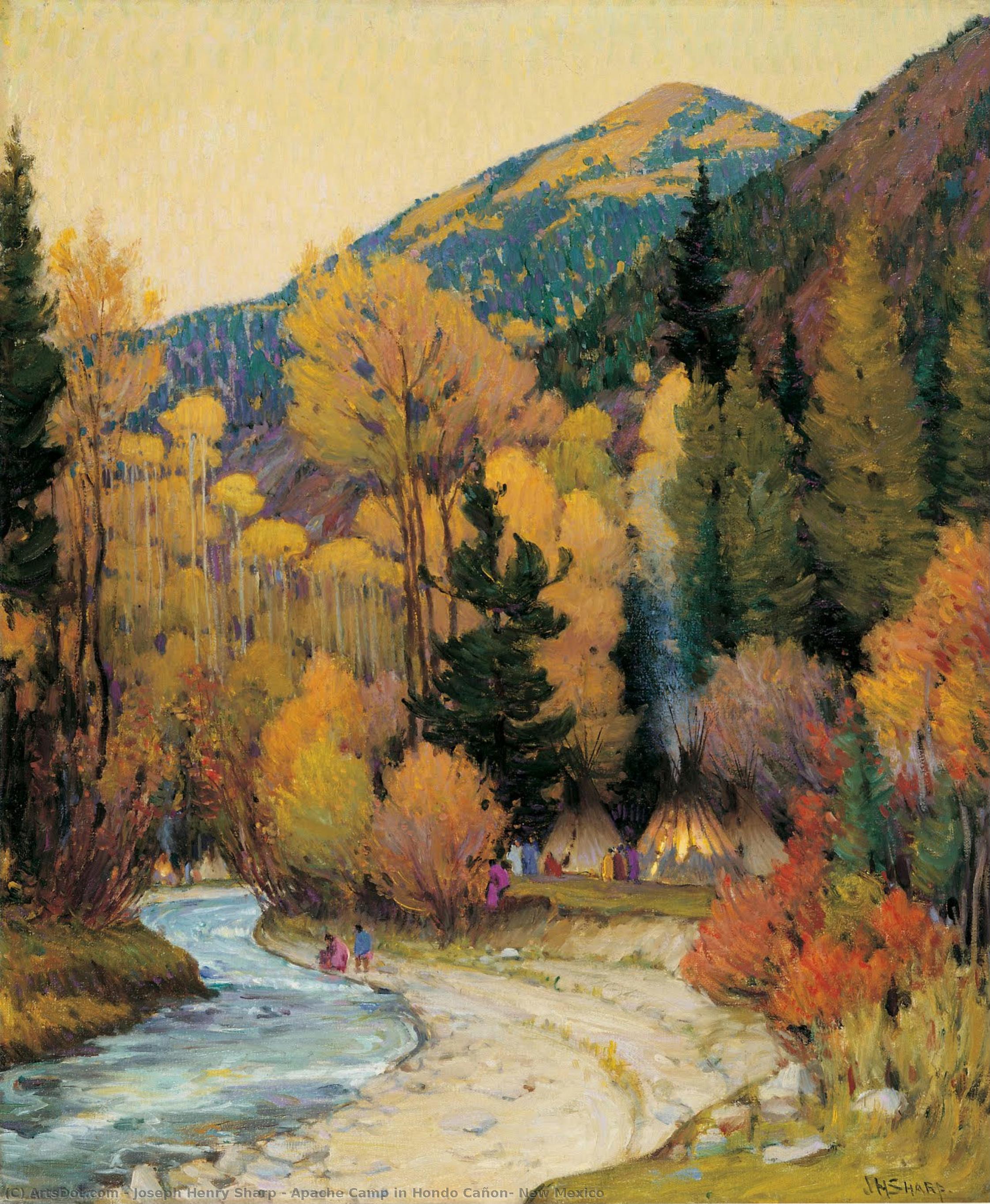 Apache Camp In Hondo Cañon, New Mexico — Джозеф Генри Шарп