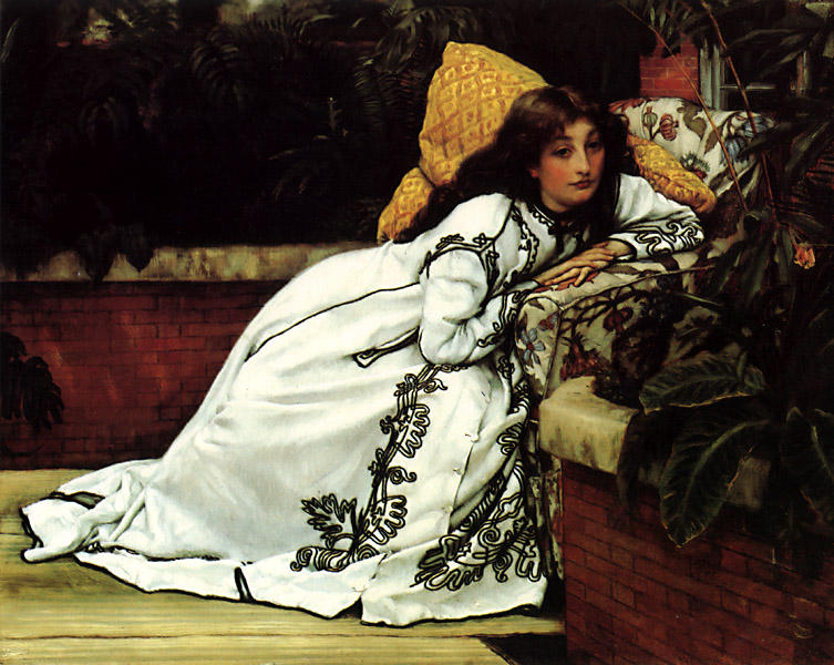 A Girl In An Armchair — Jacques Joseph Tissot