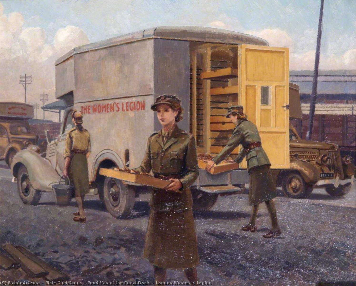 Food Van At The Royal Docks, London Women's Legion — Elsie Gledstanes