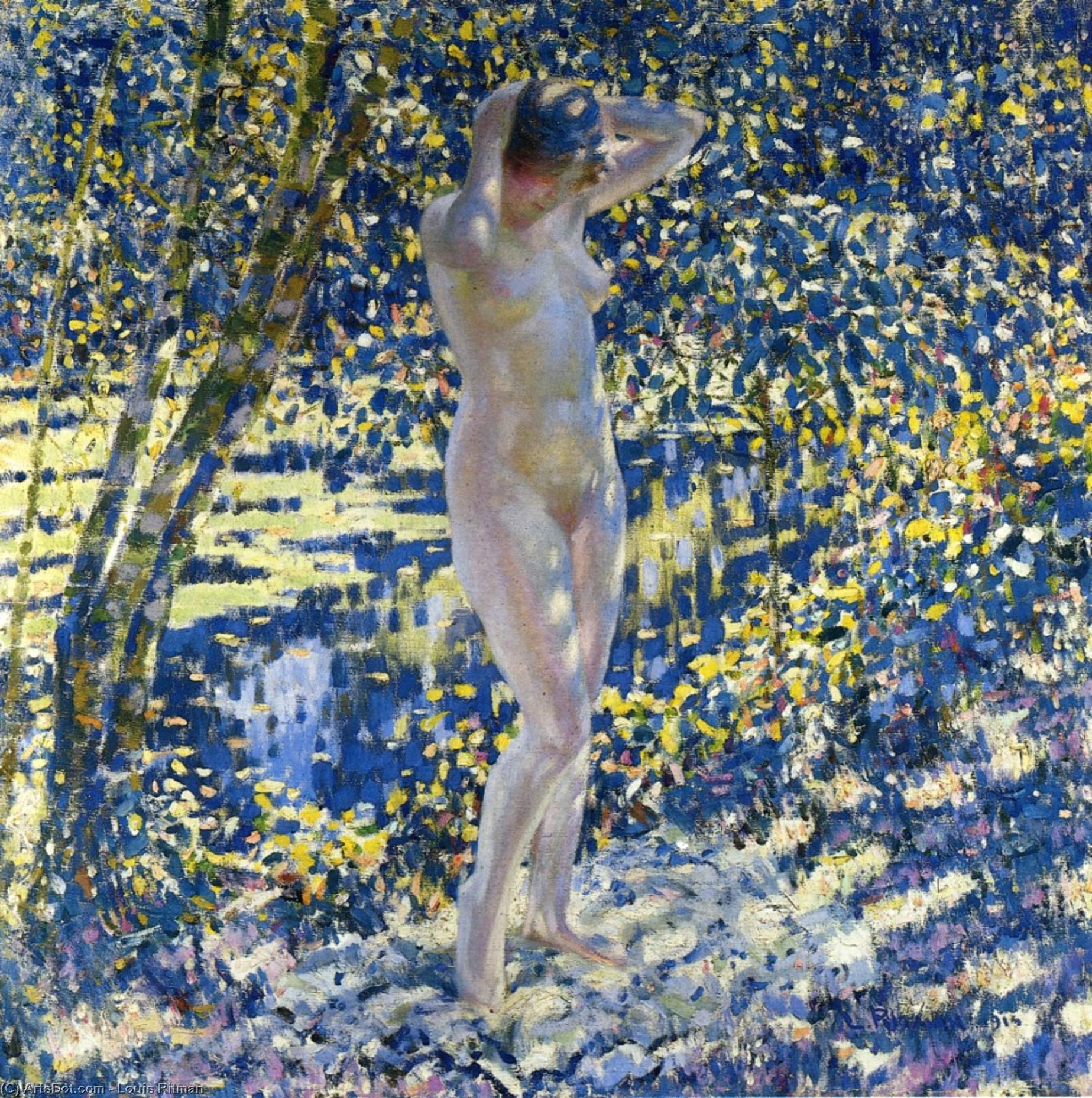 Nude Standing In A Landscape — Louis Ritman