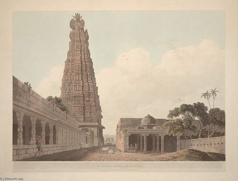 An Hindoo Temple, At Madura — Thomas And William Daniell