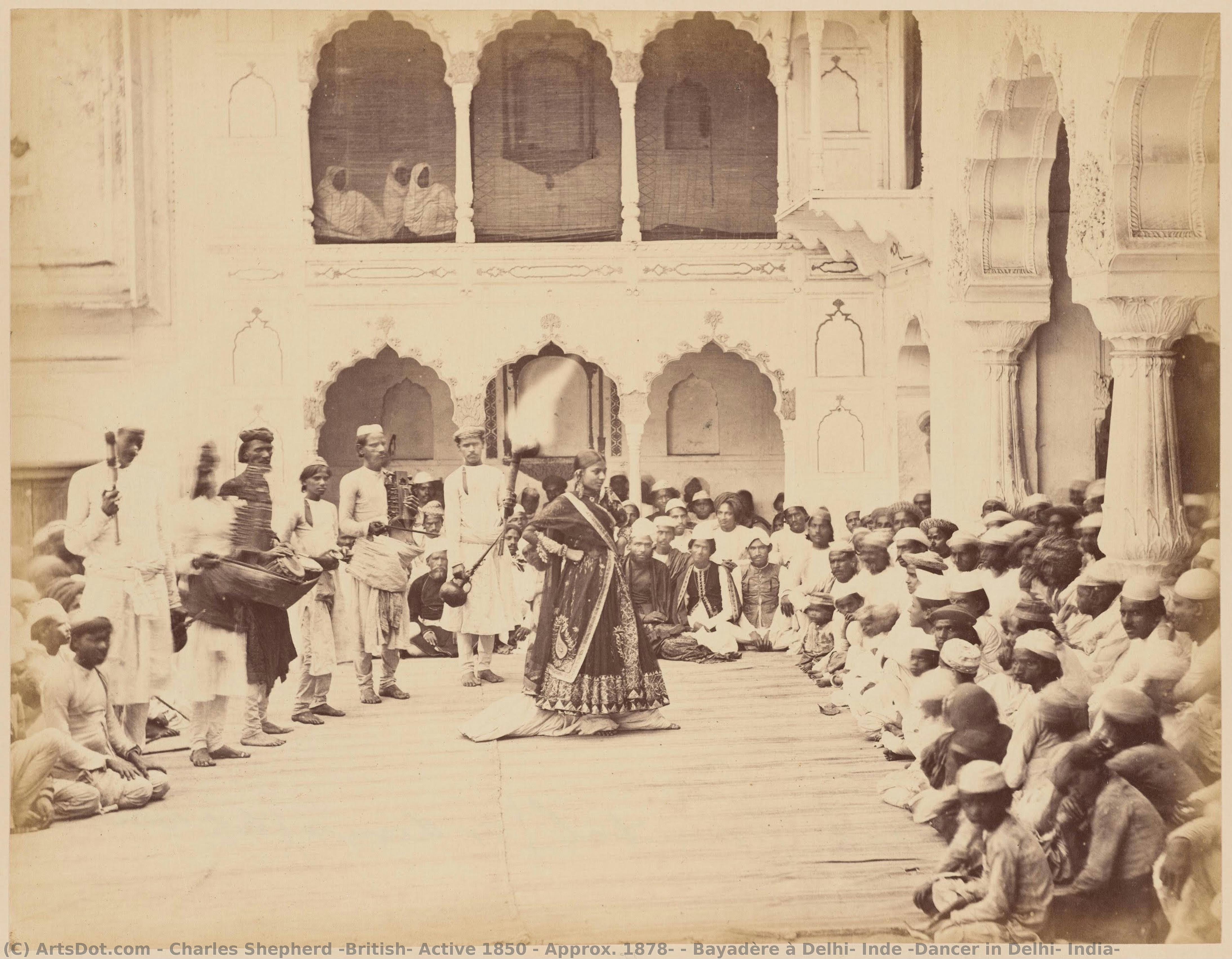Bayadère À Delhi, Inde (dancer In Delhi, India) — Charles Shepherd (british, Active 1850 - Approx. 1878)