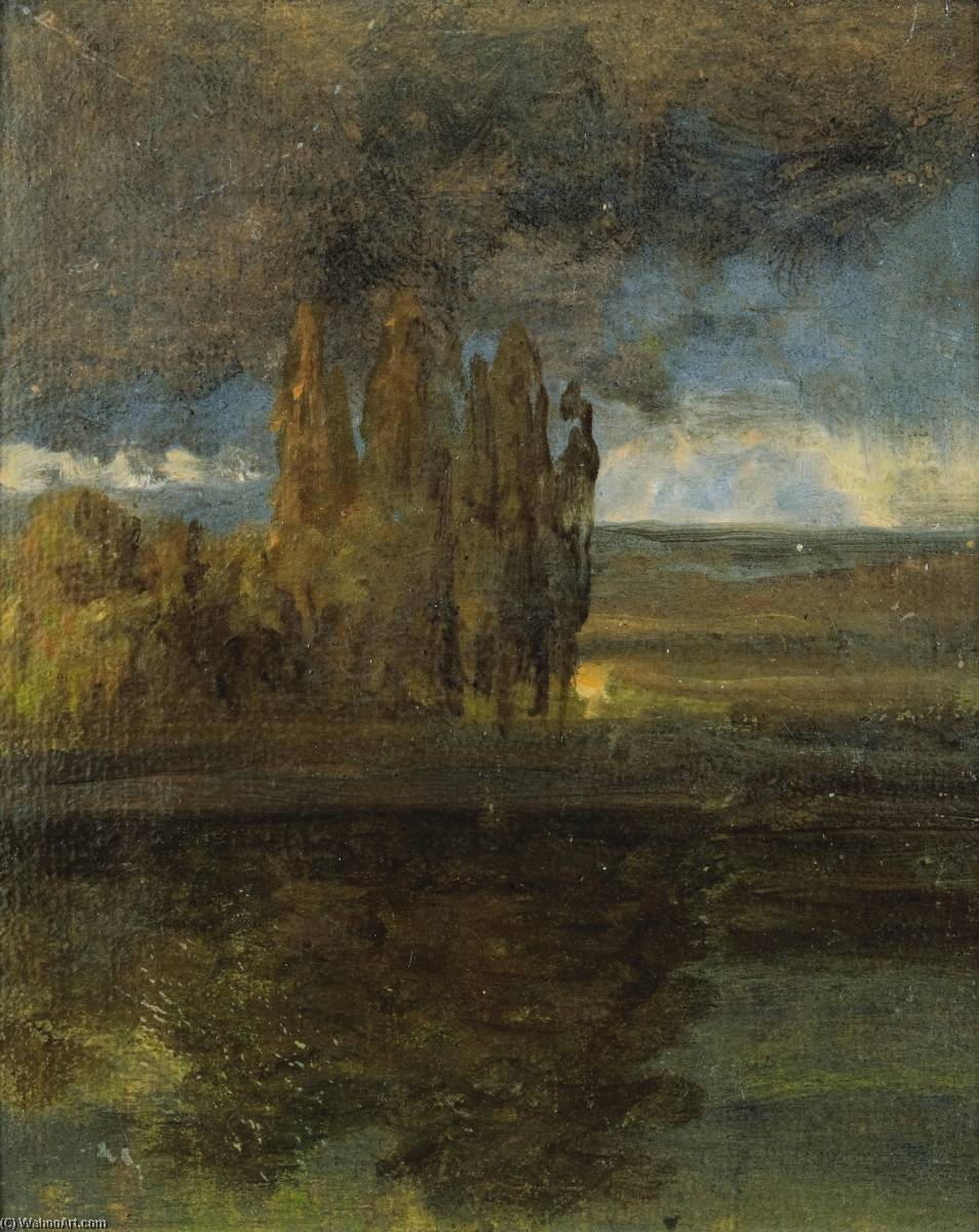 View Over The Elbe And The „der Bär“ Bastion — Johan Christian Claussen Dahl