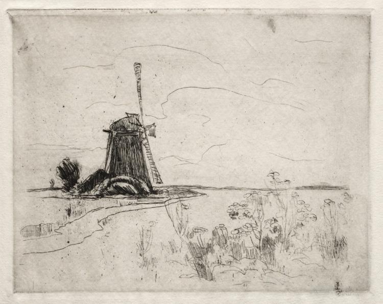 Mill And Weeds, Holland — John Henry Twachtman