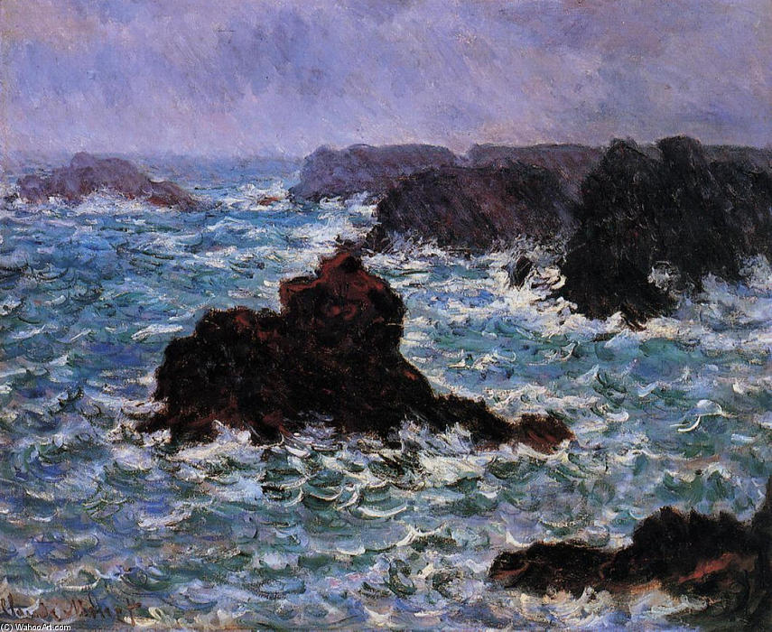 Belle-ile, Rain Effect — Claude Monet
