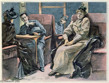 Scene In A Train — Madeleine Jeanne Lemaire