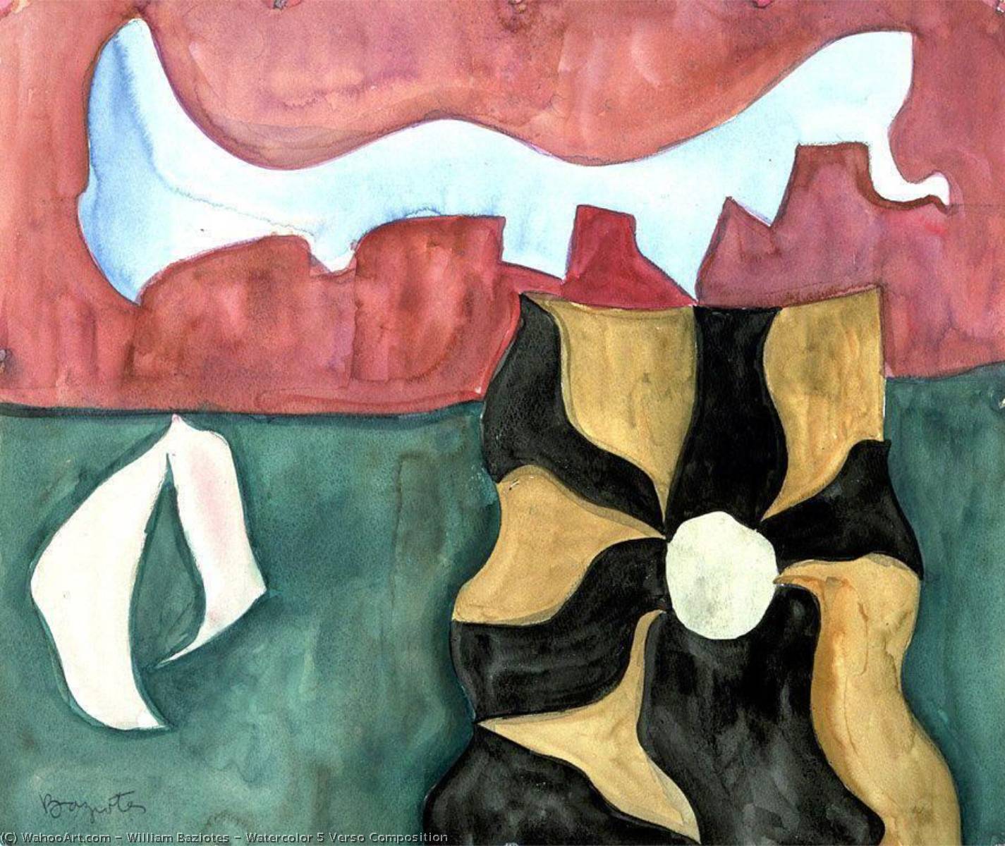 Watercolor 5 Verso Composition — William Baziotes