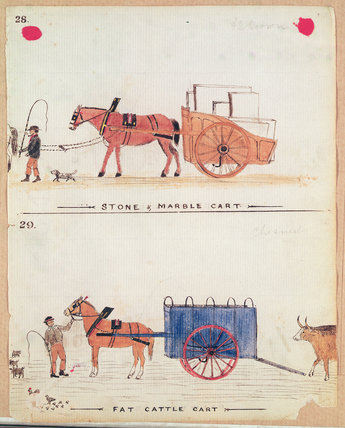 Stone And Marble Cart And Fat Cattle Cart — William Francis Freelove
