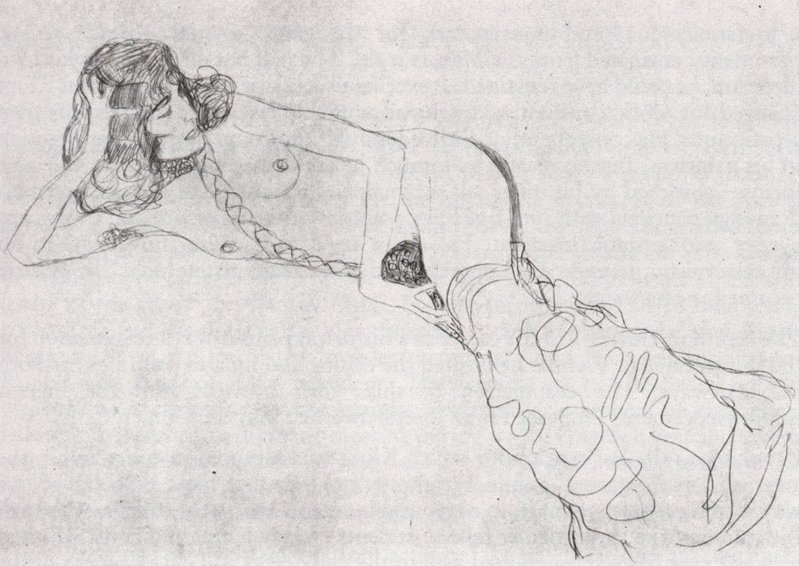 Reclining Woman — Gustav Klimt