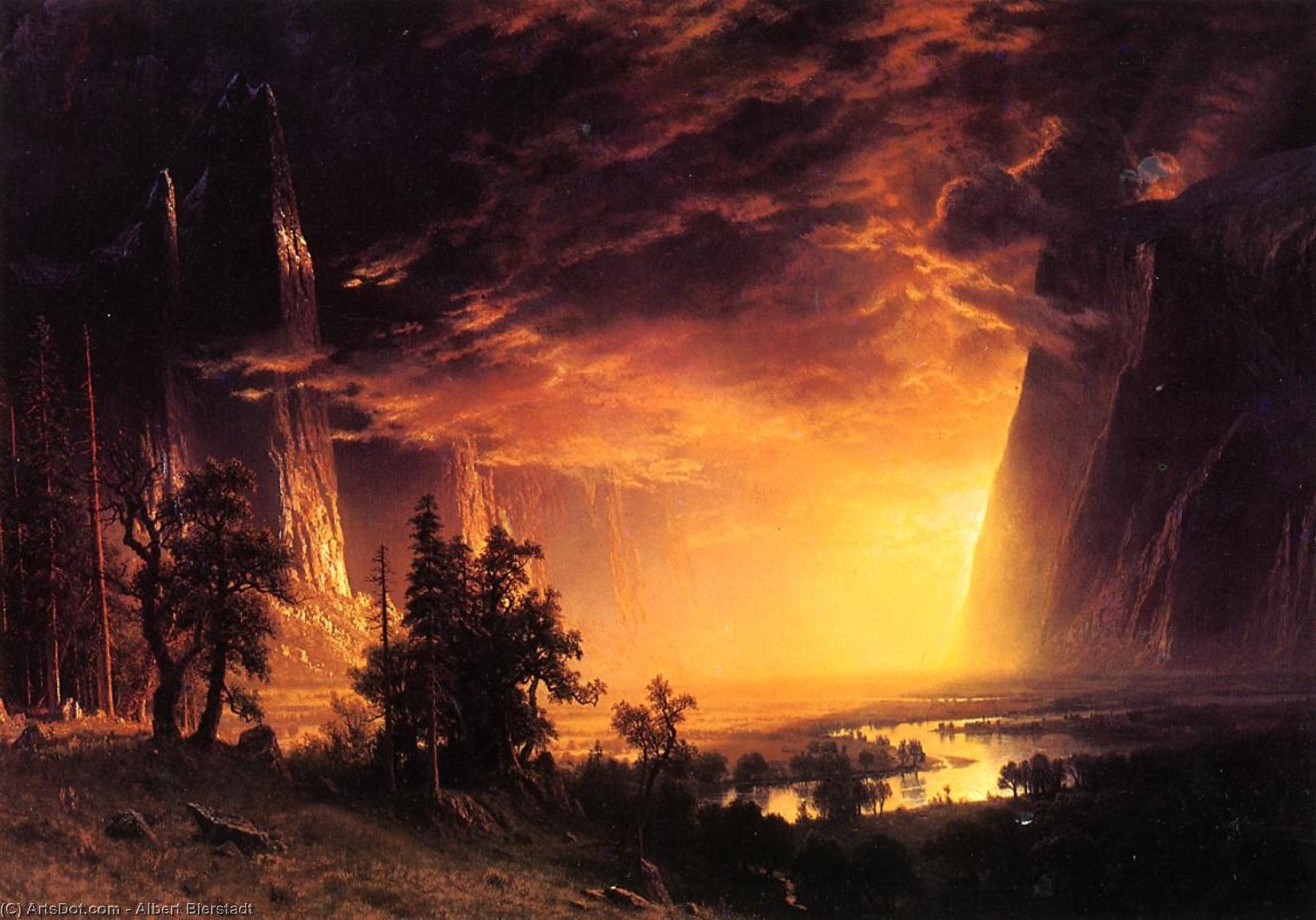 Sunset In The Yosemite Valley — Алберт Бирштадт