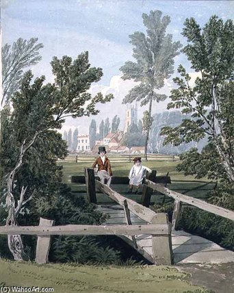 Two Boys On A Stile At Brislington Brook — Samuel Jackson