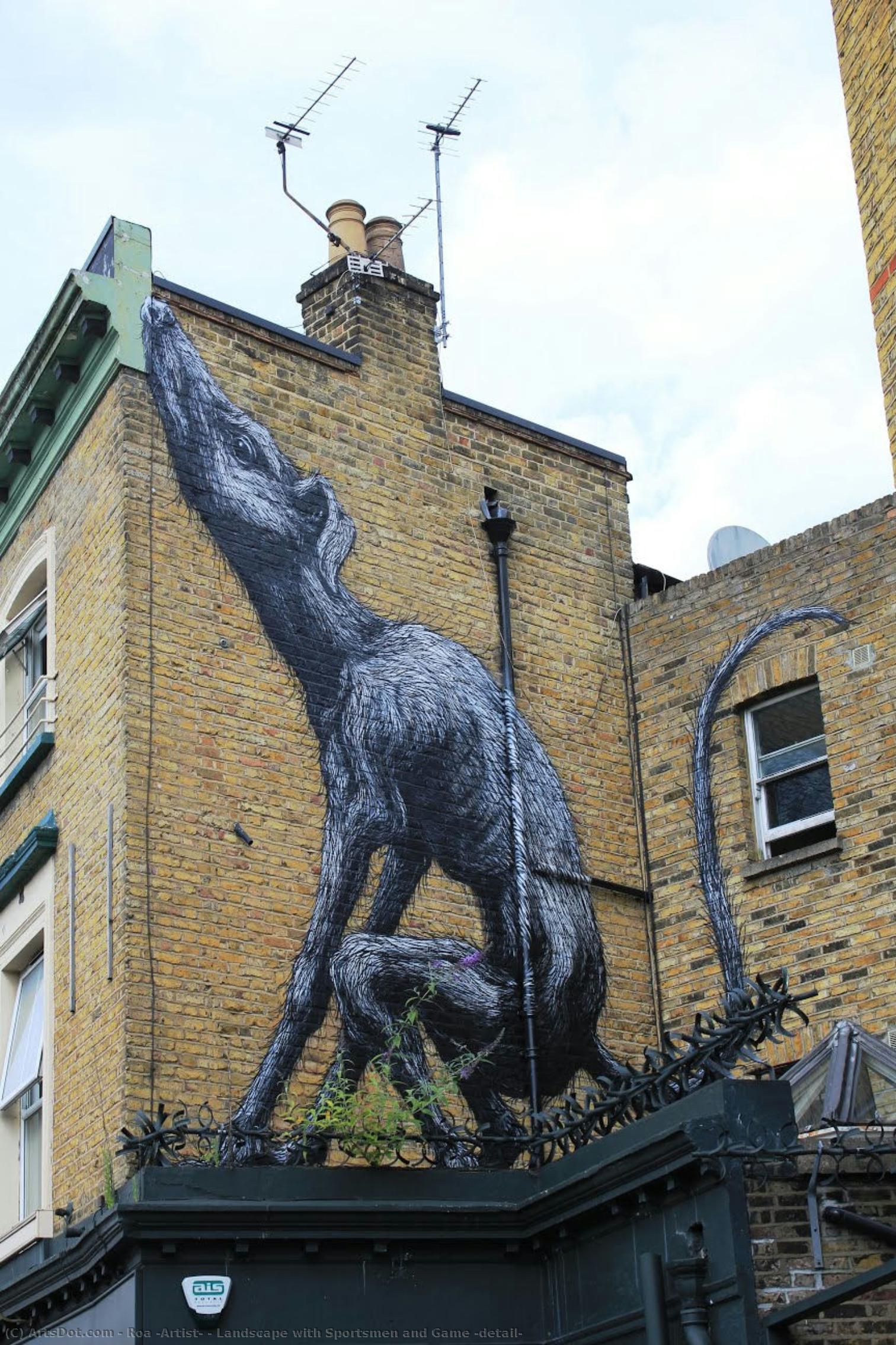 Landscape With Sportsmen And Game (detail) — Roa (artist)