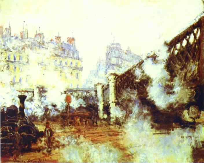Le Pont De L'europe, Gare Saint-lazare — Claude Monet