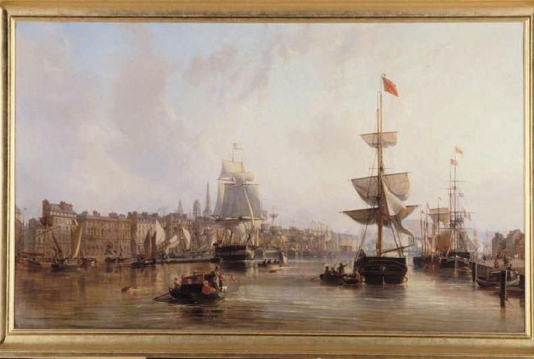 Le Port De Rouen En 1855 — Charles Louis Mozin