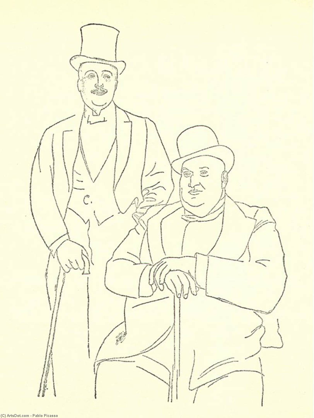 Portrait Von Diaghilev Und Seligsberg — Pablo Picasso