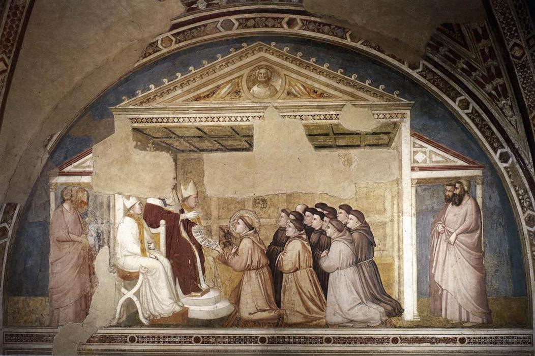 Escenas De La Vida De San Francisco: 5. Confirmación Del Régimen — Giotto Di Bondone