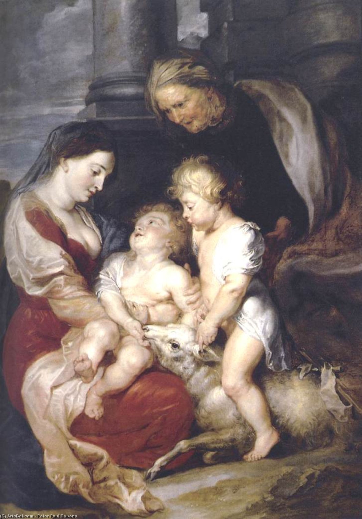 Die Jungfrau Mit Dem Kind Und Hl. Elisabeth Und Dem Unbefleckten Kind Johannes Des Täufers — Peter Paul Rubens