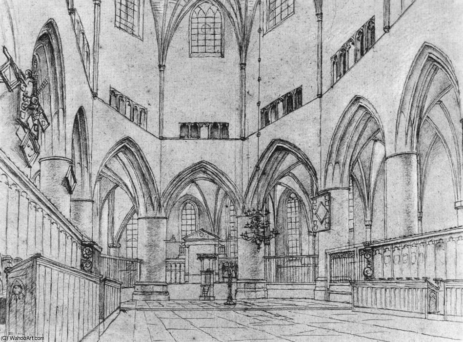 Interior Of The Choir Of St Bavo At Haarlem — Pieter Jansz. Saenredam