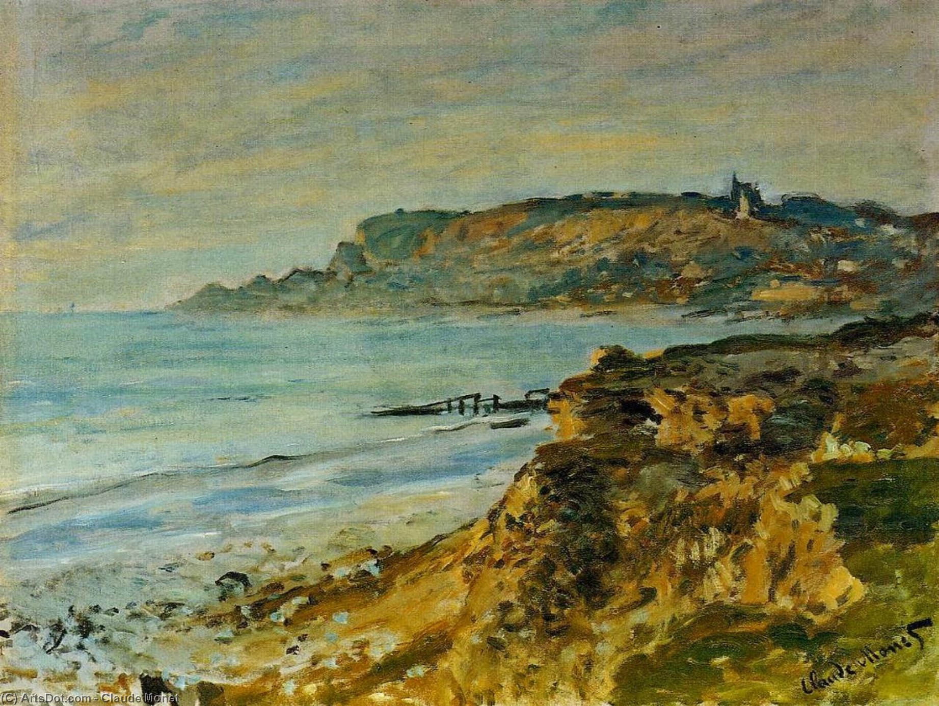 The Cliff At Sainte-adresse — Claude Monet