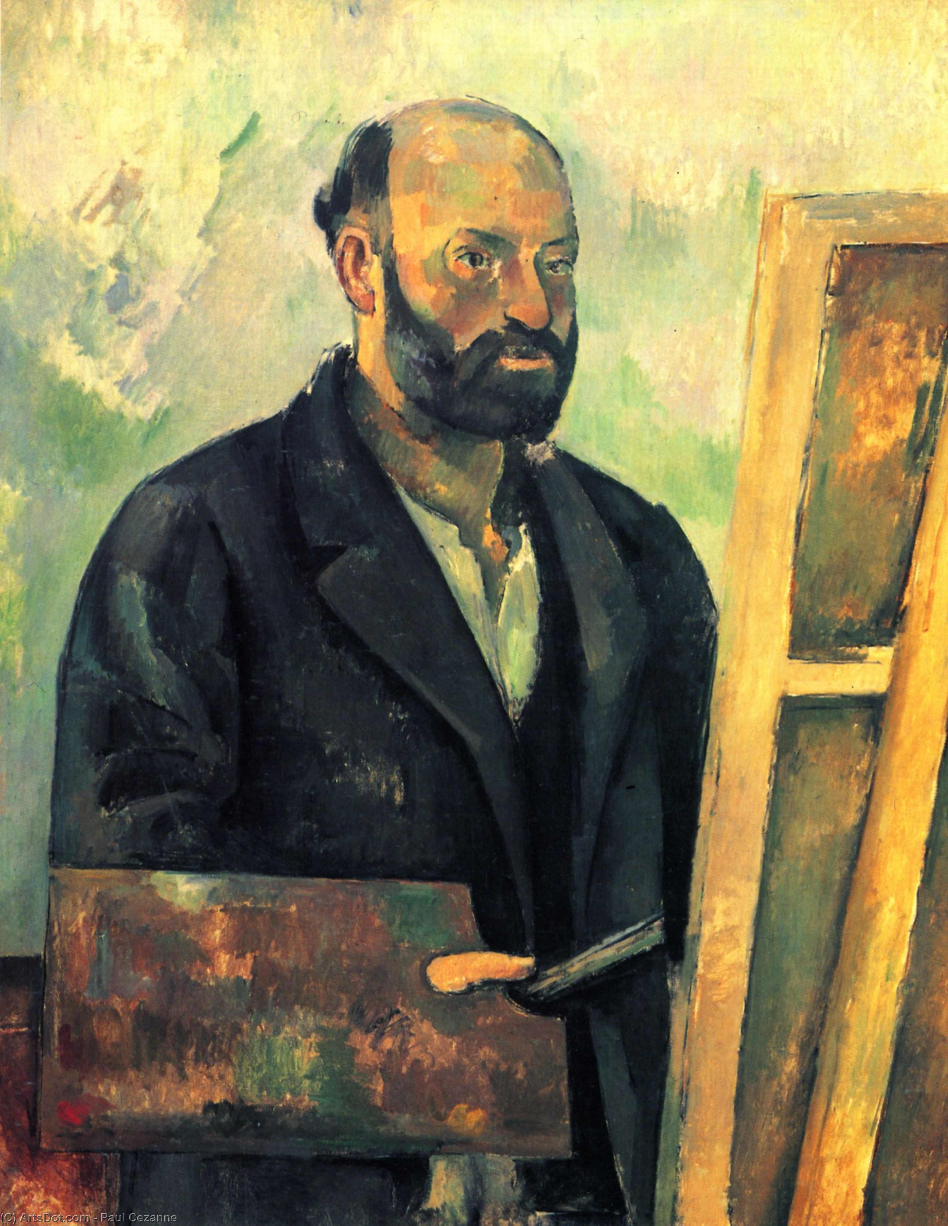 Self-portrait With Palette — Paul Cézanne