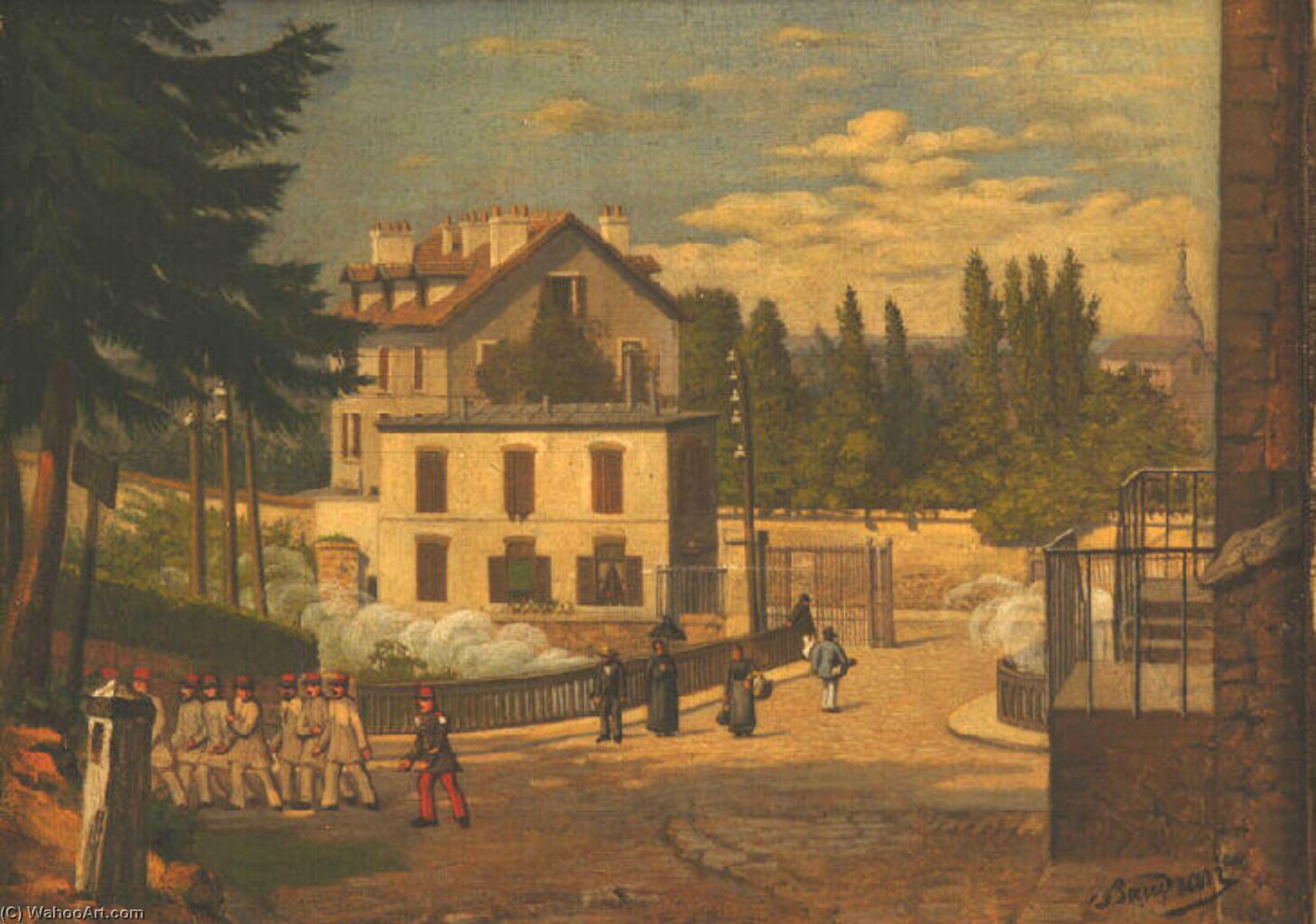 La Grille De La Rue Saint Martin — Baudran Auguste Alexandre